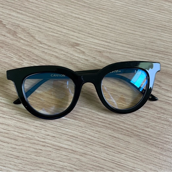 New i-Sea Black Canyon Blue Light Blocking Glasses w/ Case - Picture 5 of 9